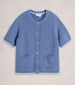 Isabella Short Sleeve Cardi - Mid Blue