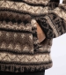 Nash 1/4 Zip Jacquard Borg Fleece - Sandstone