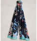 Callie Printed Scarf - Navy Multi