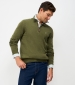 Organic Cotton 1/2 Zip Jumper - Olive Marl