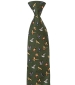 Silk Country Tie - Green Mixed Birds