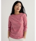 3/4 Sleeve Sailor Top - Breton Echinacea