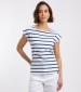 Bowe Organic Striped Jersey Top - Mazarine Blue