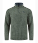 Newark 1/4 Zip Grid Fleece - Beetle Green