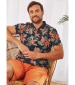 Sarat Printed Polo - Navy