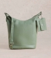 Fern Leather Crossbody Bag - Light Green
