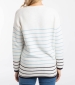 Sutton Striped Crew Jumper - Light Cream