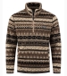 Nash 1/4 Zip Jacquard Borg Fleece - Sandstone