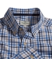 Garvock Herringbone Check Shirt - Blue/Gold