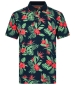 Sarat Printed Polo - Navy