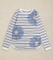 Clara Long Sleeve T Shirt - White Print