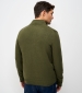 Organic Cotton 1/2 Zip Jumper - Olive Marl