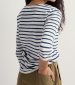 3/4 Sleeve Sailor Top - Breton Dark Voyage