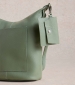 Fern Leather Crossbody Bag - Light Green