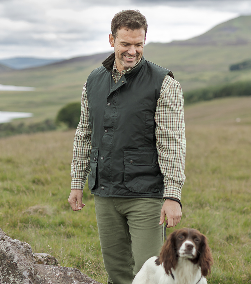 Hoggs Waxed Waistcoat - Olive