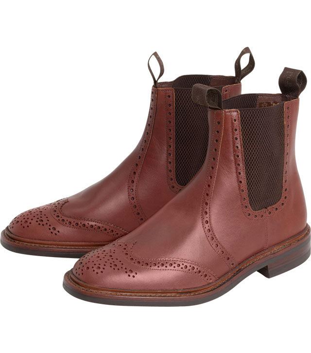 loake tan brogue boots
