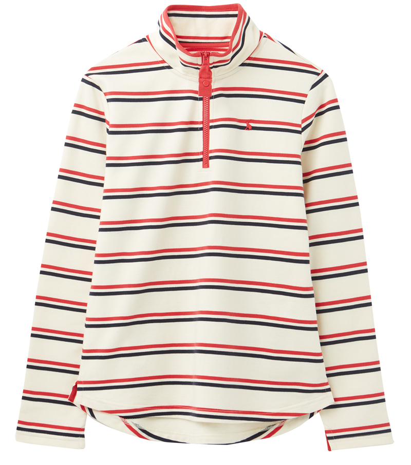 Fairdale Sweater - Cream/Red /Blue Stripe