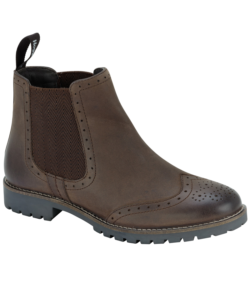 Paddock Brogue Leather Boot - 
