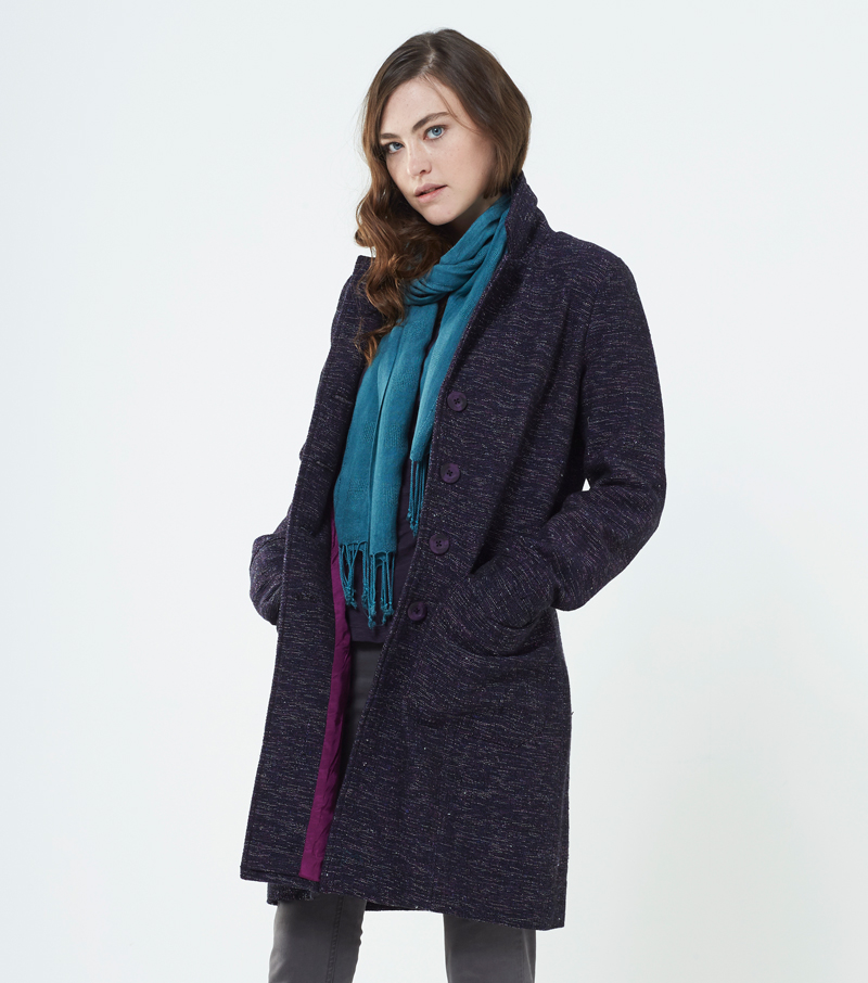 Handloom Fitted Coat - 