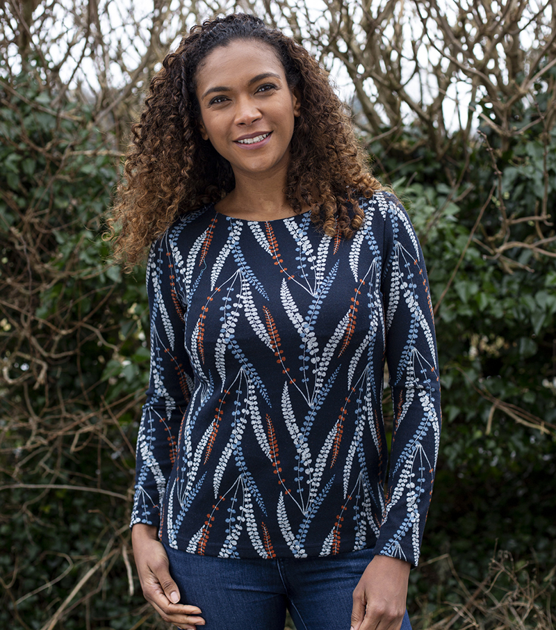 Angela Top - Bracken Navy
