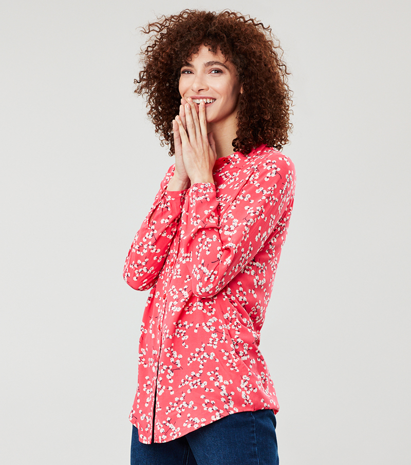 Elvina Shirt - Red Ditsy