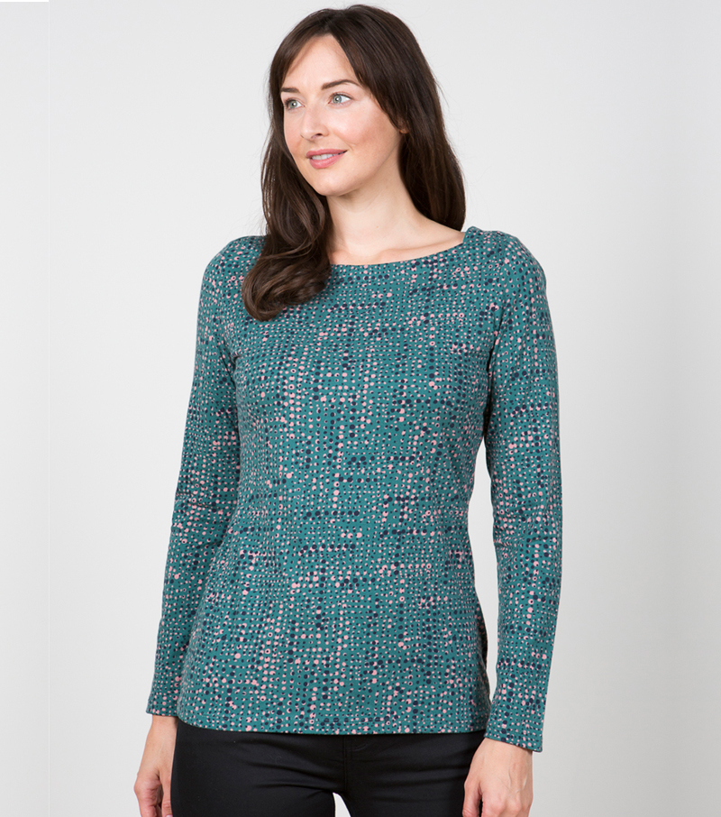 Cleeve Top - Green Dots