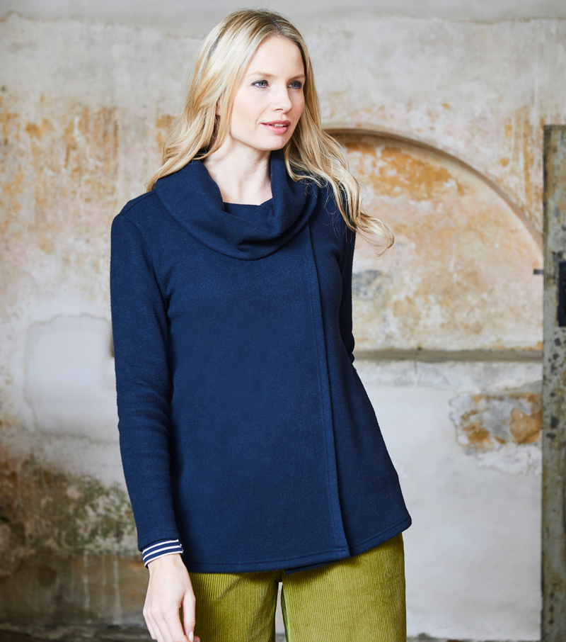 Bea Wrap Jumper - Navy