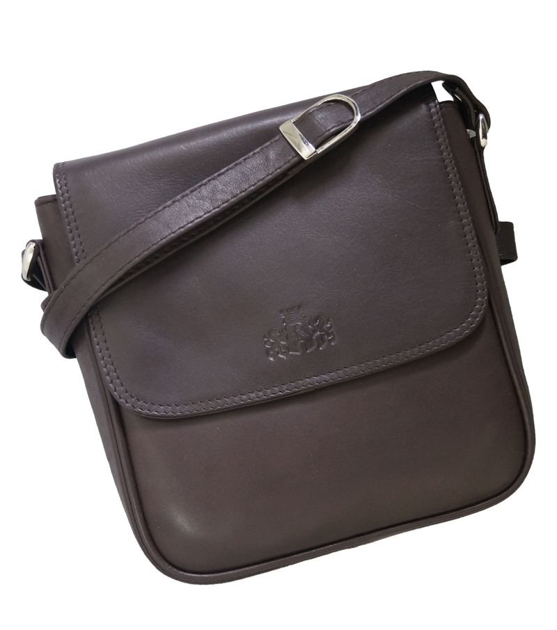 Velvet Small Cross Body Bag - Brown