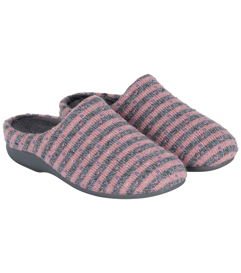 Heather Knit Mule - Pink