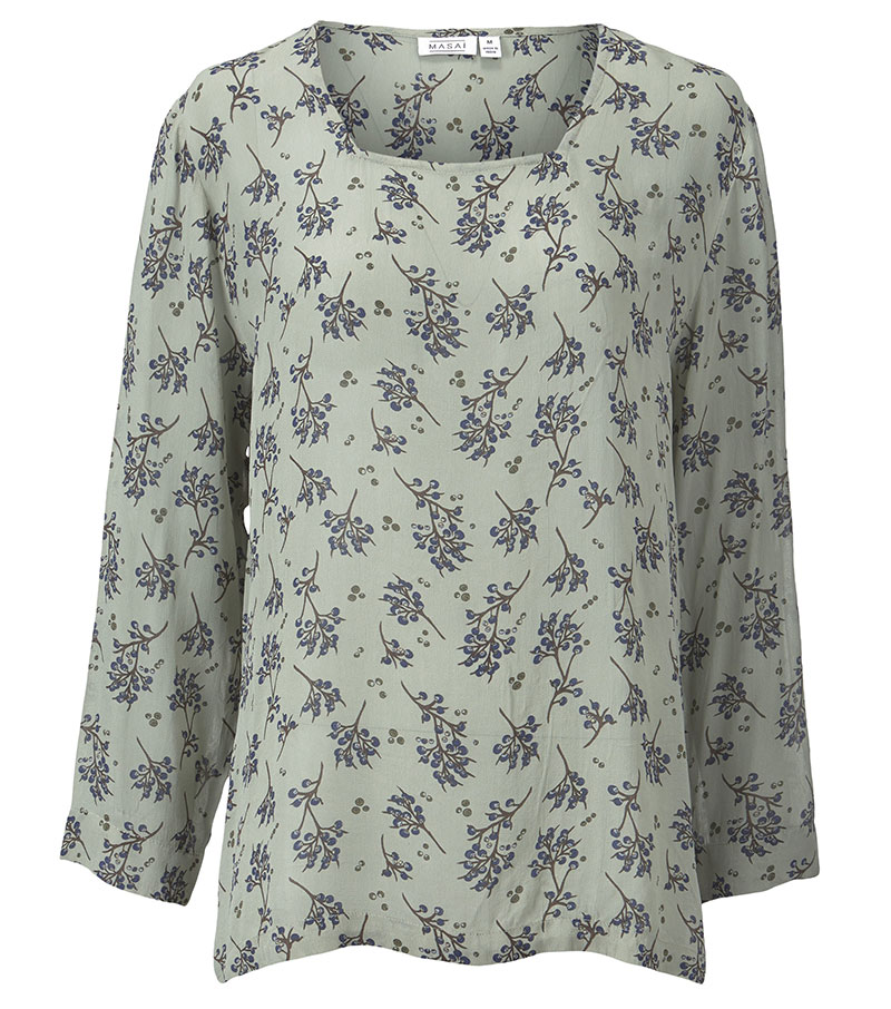 Daryna Square Neck Top - Sage