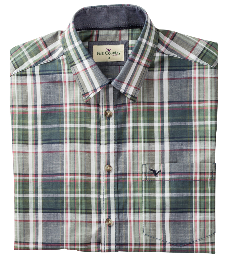 Kent Shirt - Green/Blue Check