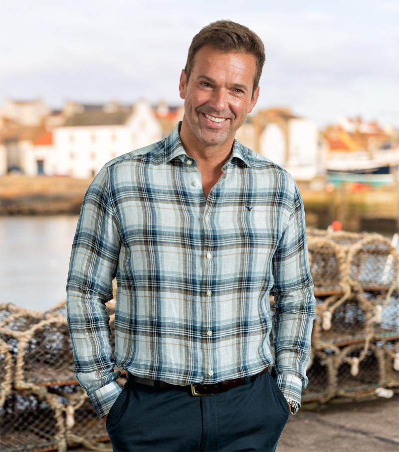 Westport Shirt - Moss/Shell Check