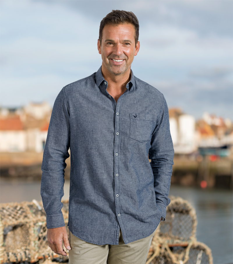 Cotton Linen Shirt - Ink