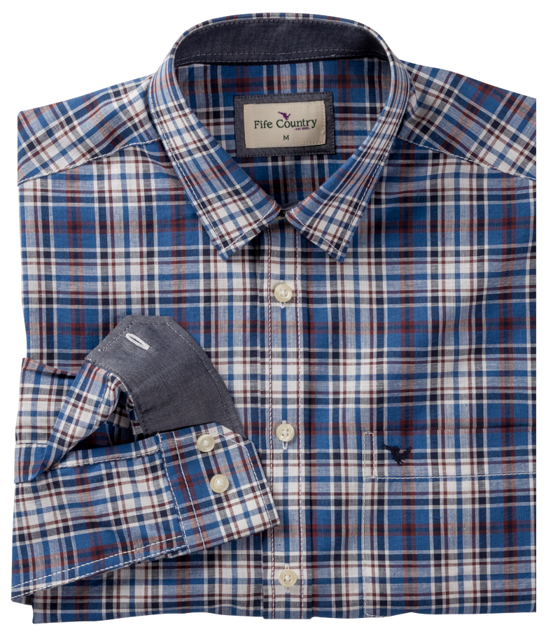 Aberfoyle Shirt - Sky/Berry