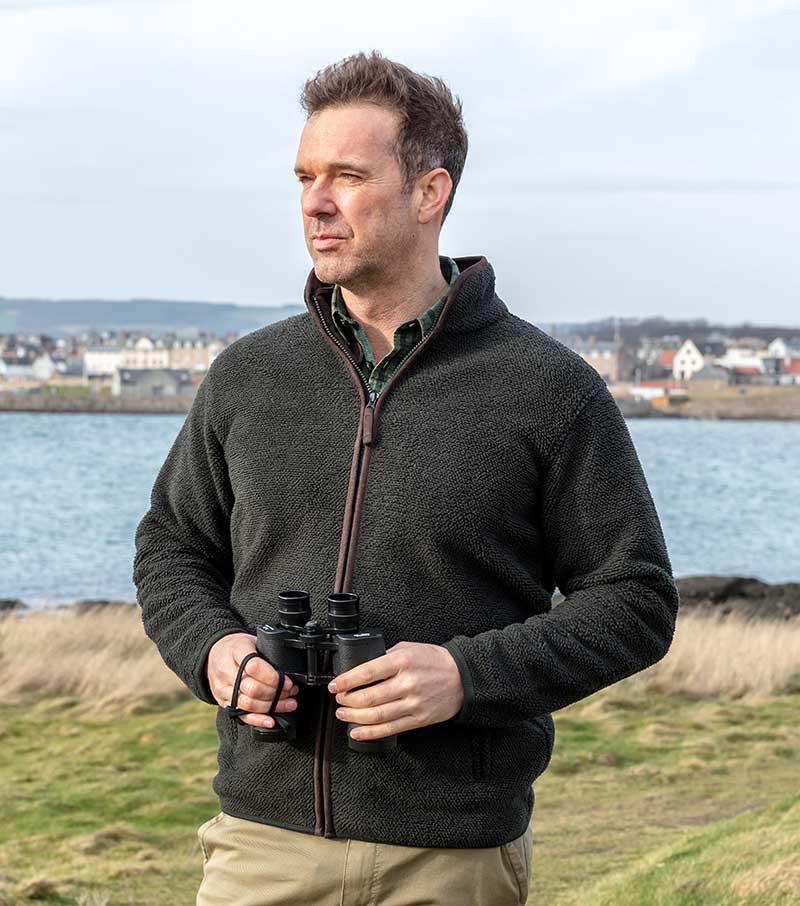 Cambridge Tufted Fleece Jacket - Dark Olive