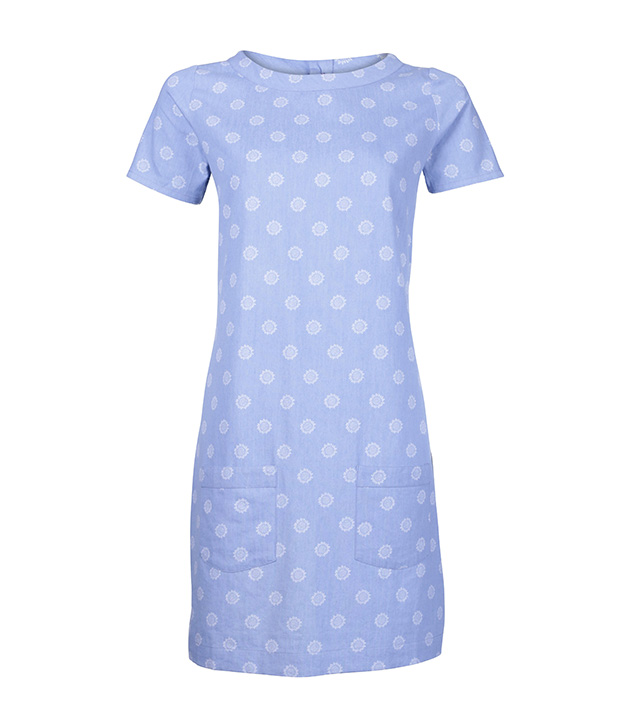 white christmas dresses Brakeburn Antonia Denim Dress Knee Length Cotton Pin Tuck
