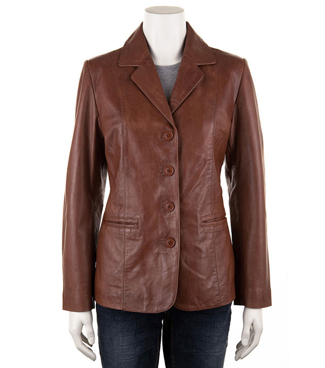 Woodland Cherry Leather Jacket - 