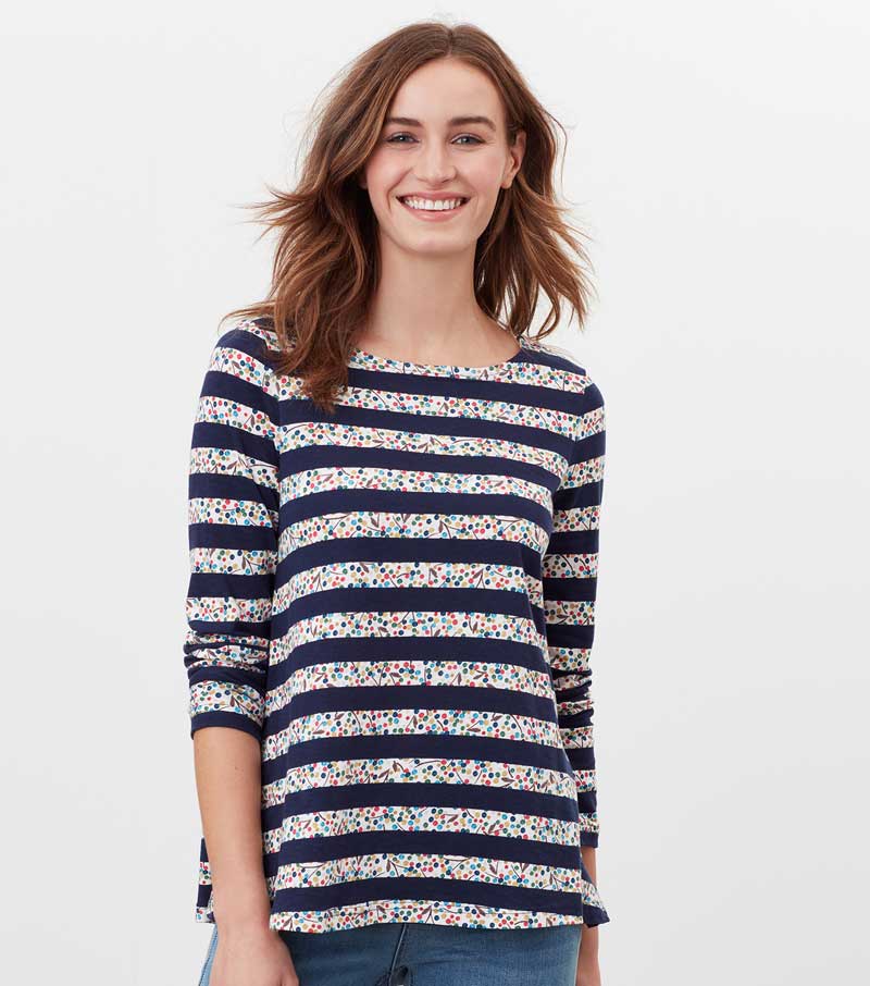 Harbour Lightweight Top - Navy Ditsy