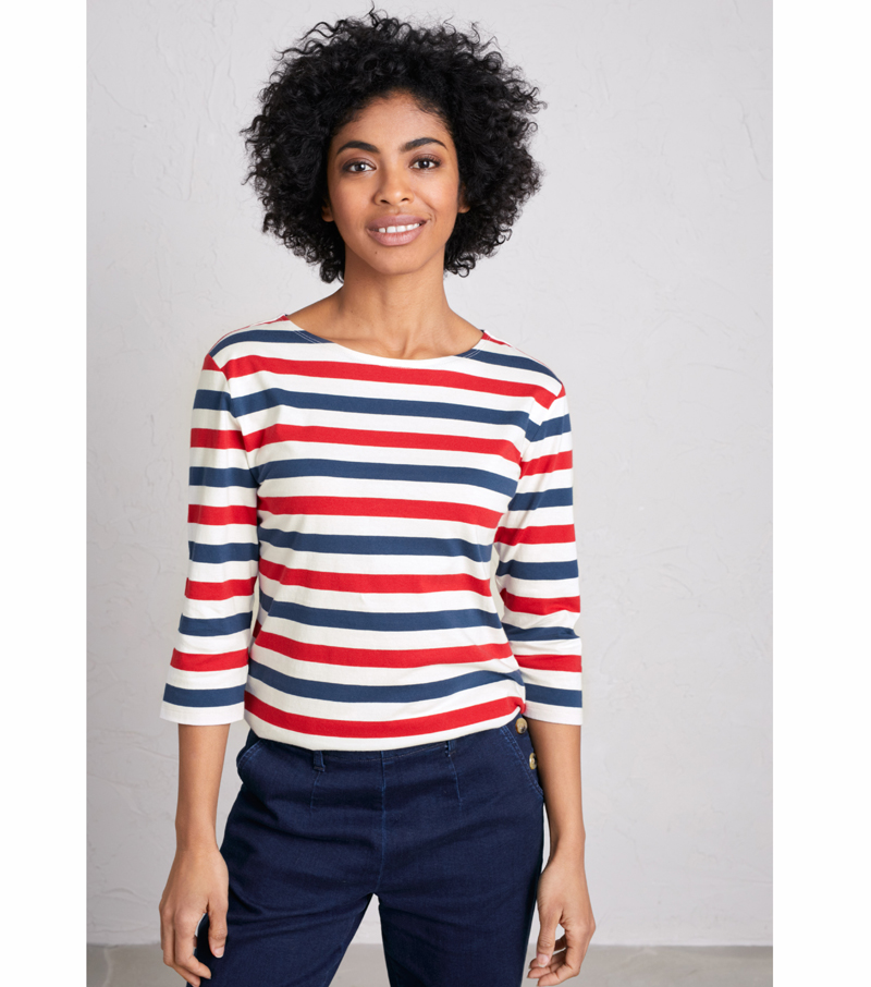 Sailor 3/4 Sleeve Top - Duet Cornish