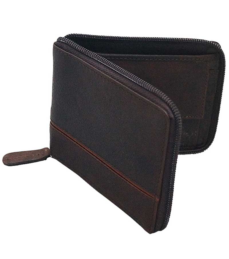 Panama Brown Zip Wallet - Brown