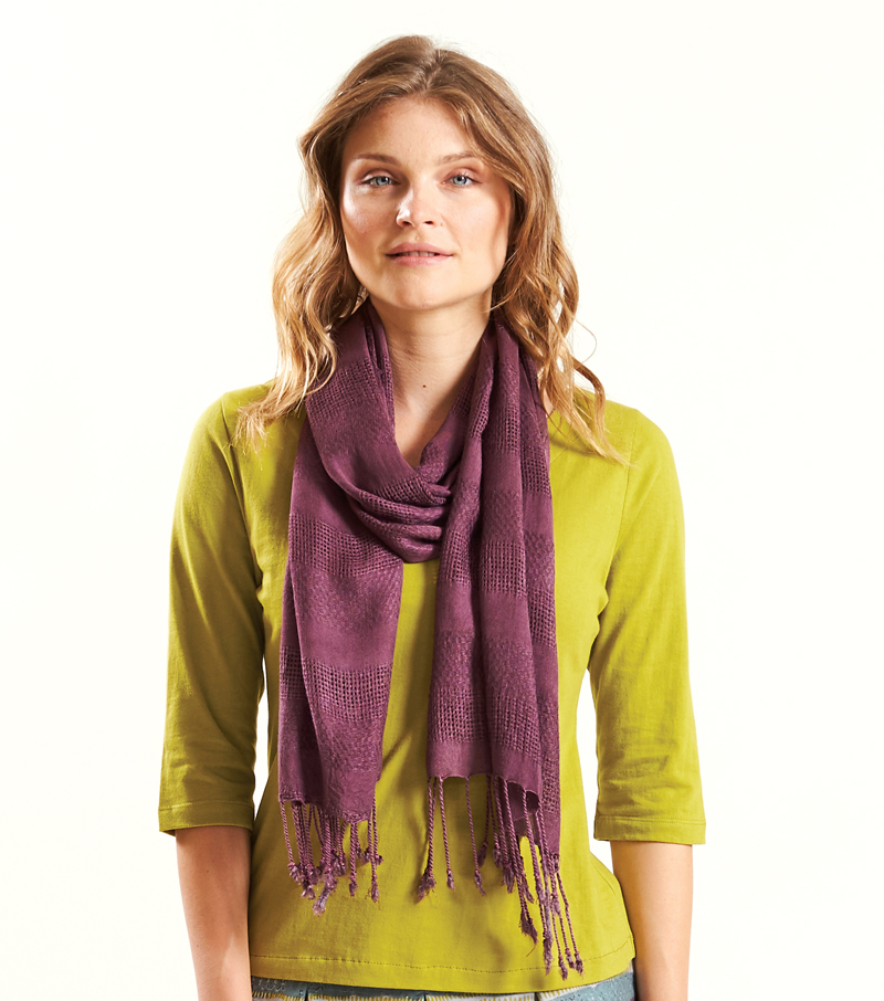 Plain Viscose Scarf - Clematis