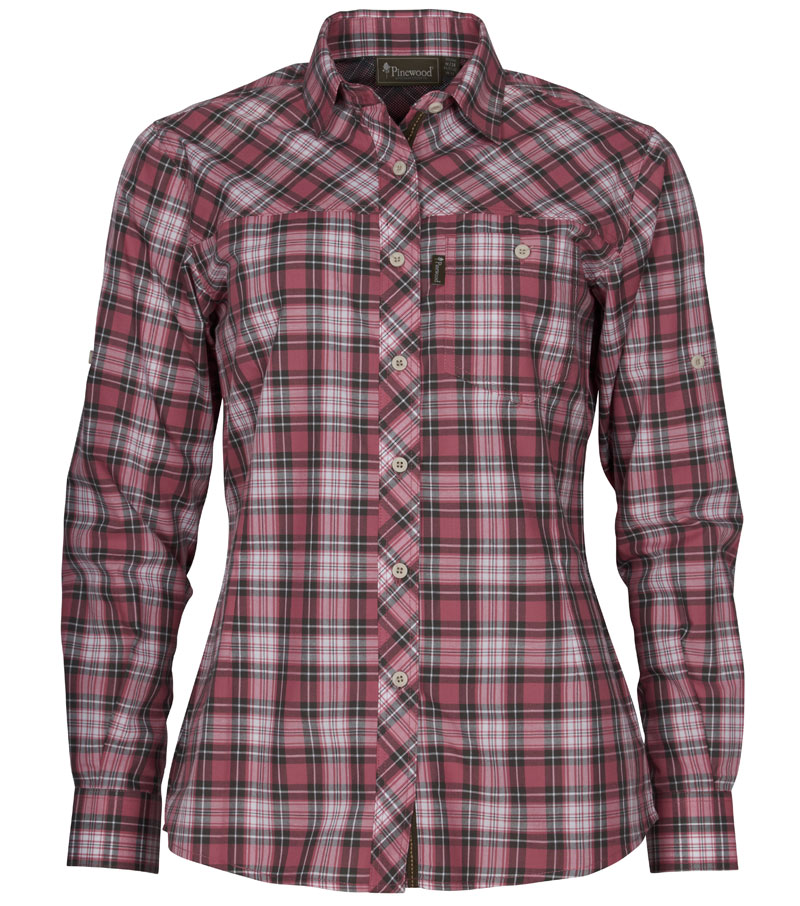 Ladies Cumbria Shirt - Pink/Grey