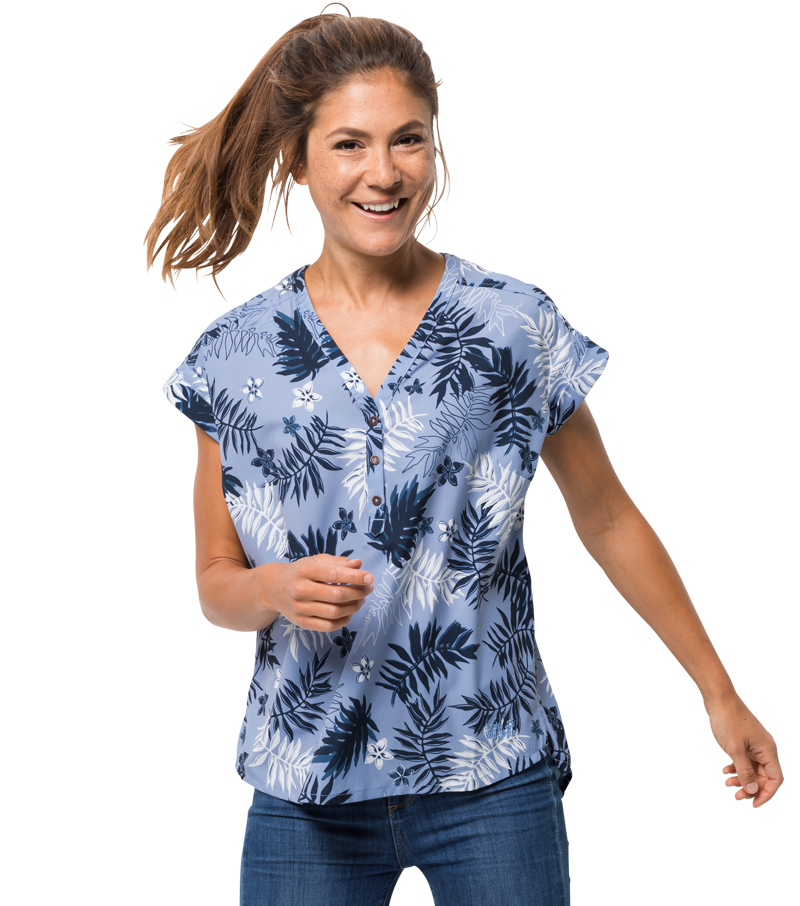 Victoria Leaf Shirt - Blue
