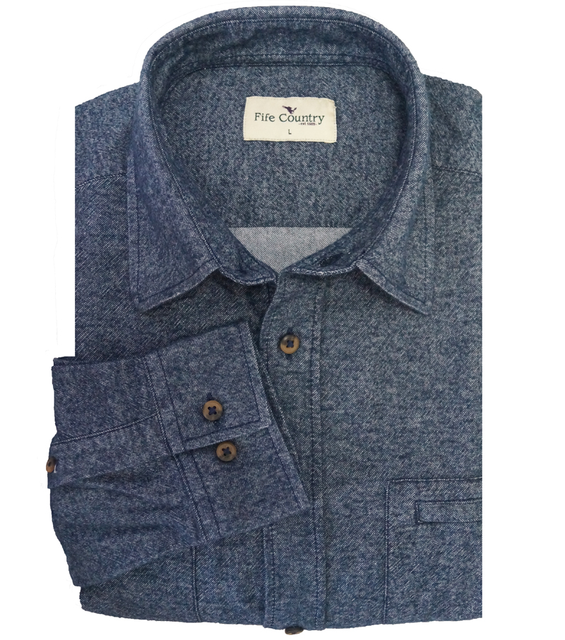 Plain Flannel Shirt - 
