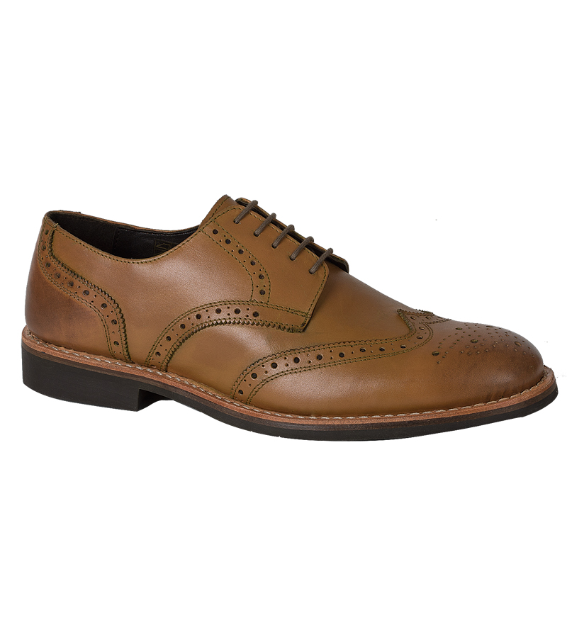 Brogue Shoe - Tan Waxy