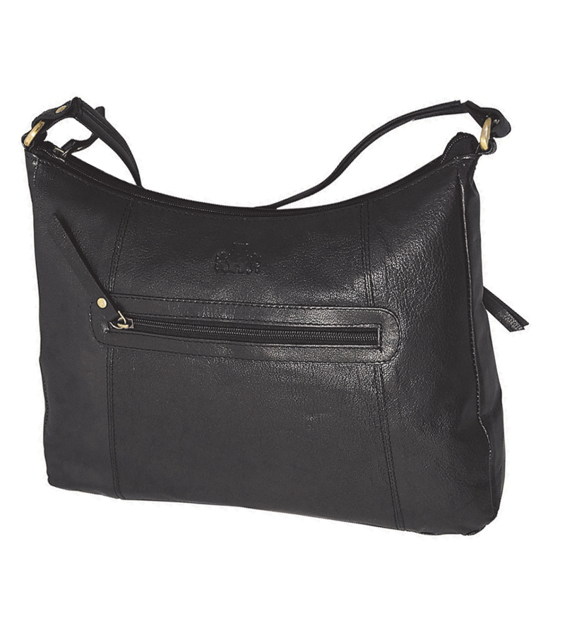 Cameo Scoop Zip Top Bag - Black