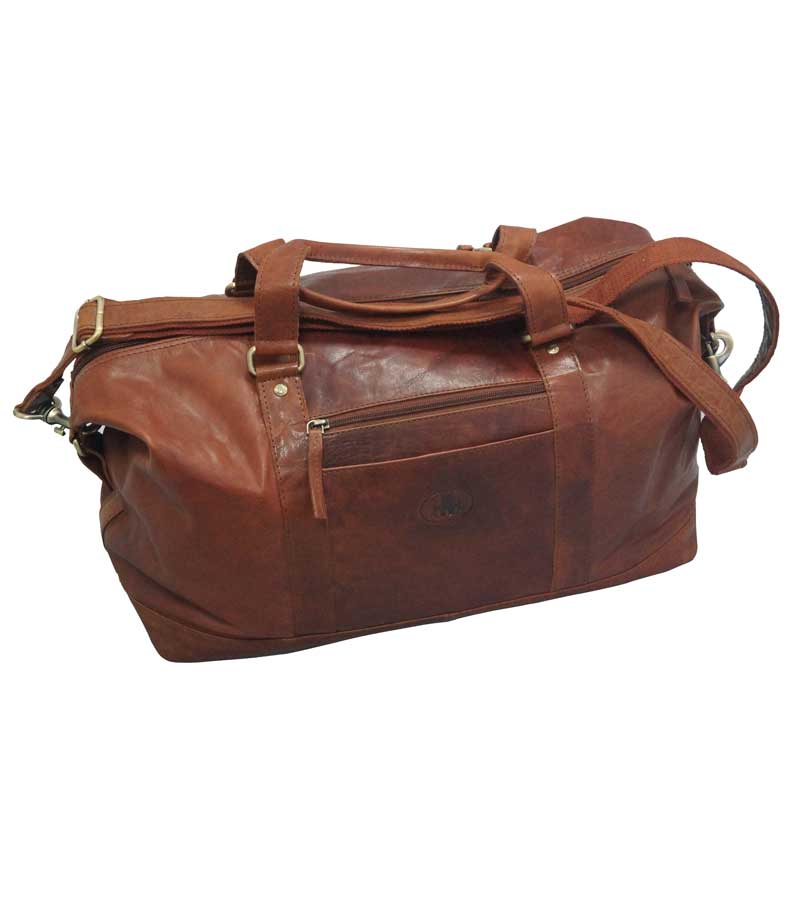 Leather Travel Bag - Cognac
