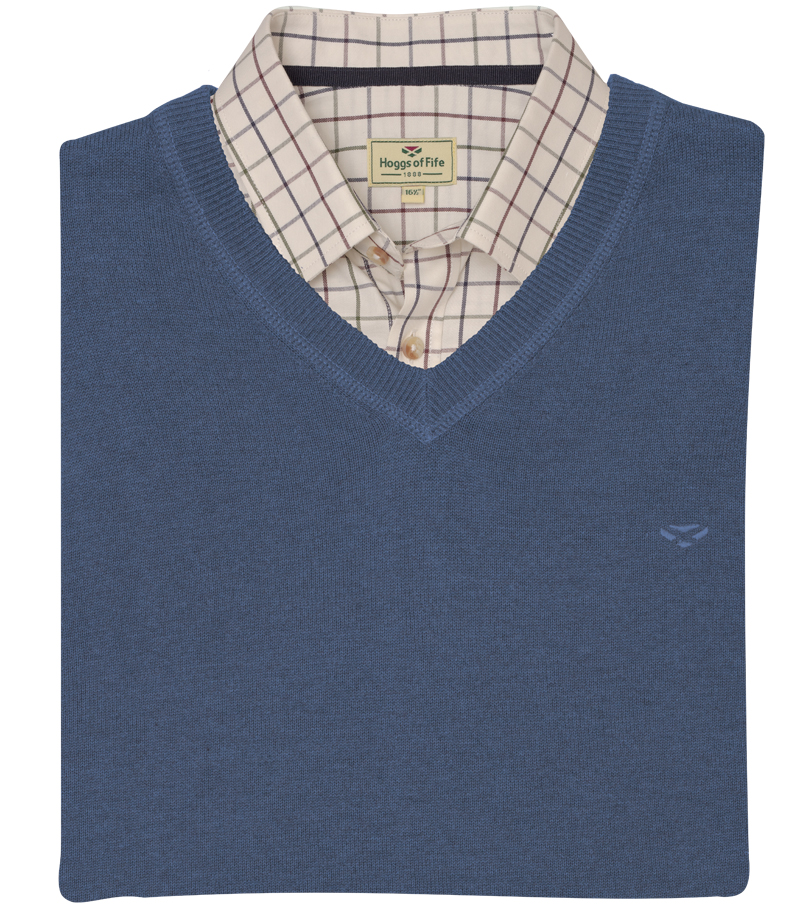 V Neck Pullover - Denim