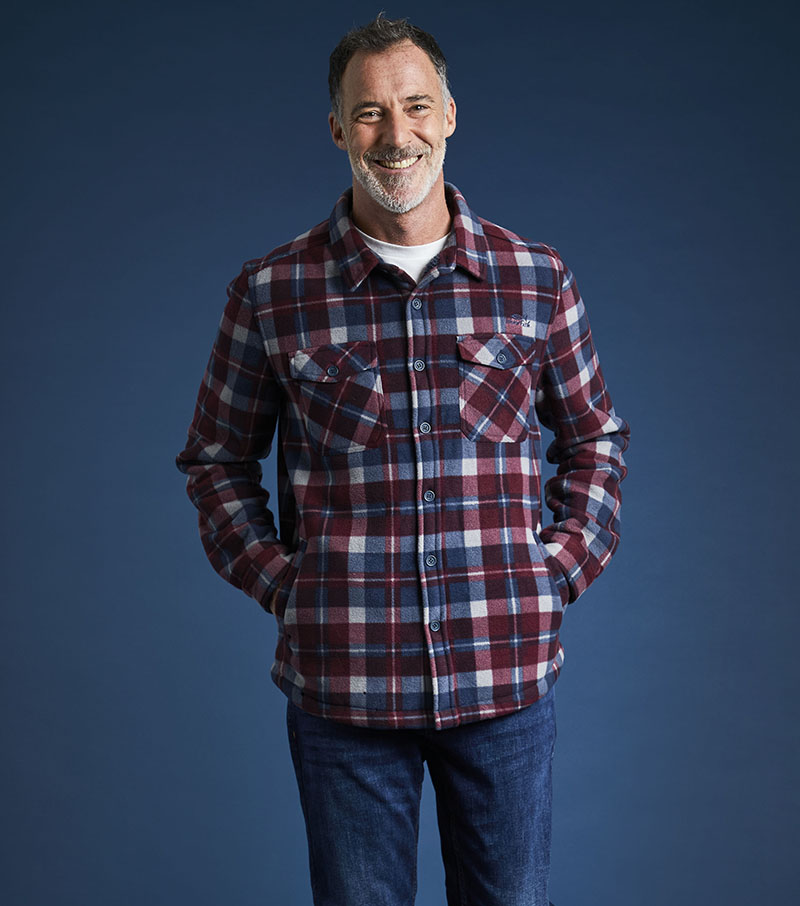 Tyburn Check Shacket - Cherry