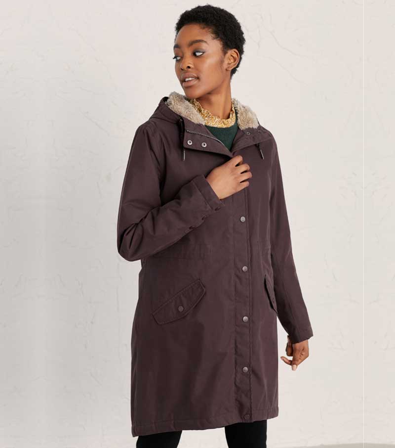 Seasalt Plant Hunter 2 Coat - Bitter Cocoa